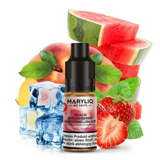 Maryliq - Peach Strawberry Watermelon Ice - Nikotinsalz Liquid 10ml (10mg/20mg)